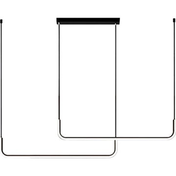 LED ljuskrona med textilsladd HORIZONT 2xLED/11W/230V svart