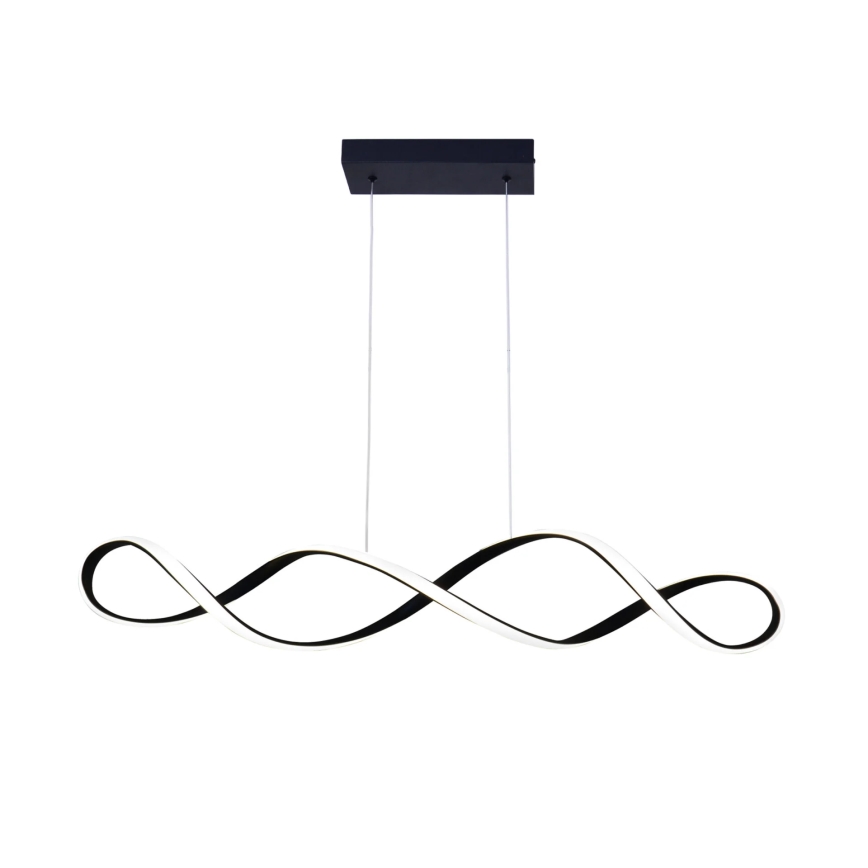 LED ljuskrona med textilsladd INFINITO LED/34W/230V svart