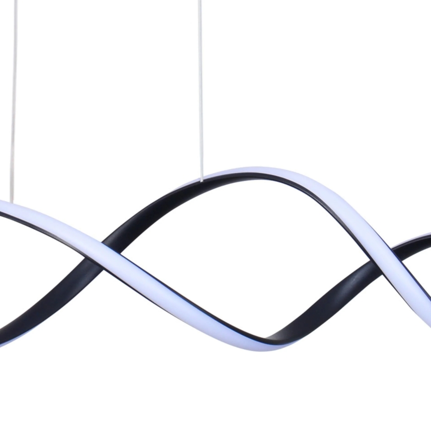 LED ljuskrona med textilsladd INFINITO LED/34W/230V svart