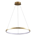 LED ljuskrona med textilsladd LEA LED/20W/230V 4000K diameter 50 cm guld