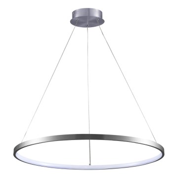 LED ljuskrona med textilsladd LEA LED/20W/230V 4000K diameter 50 cm matt krom