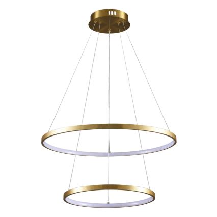 LED ljuskrona med textilsladd LEA LED/35W/230V 4000K diameter 60 cm guld