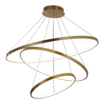 LED ljuskrona med textilsladd LEA LED/60W/230V 4000K diameter 80 cm guld