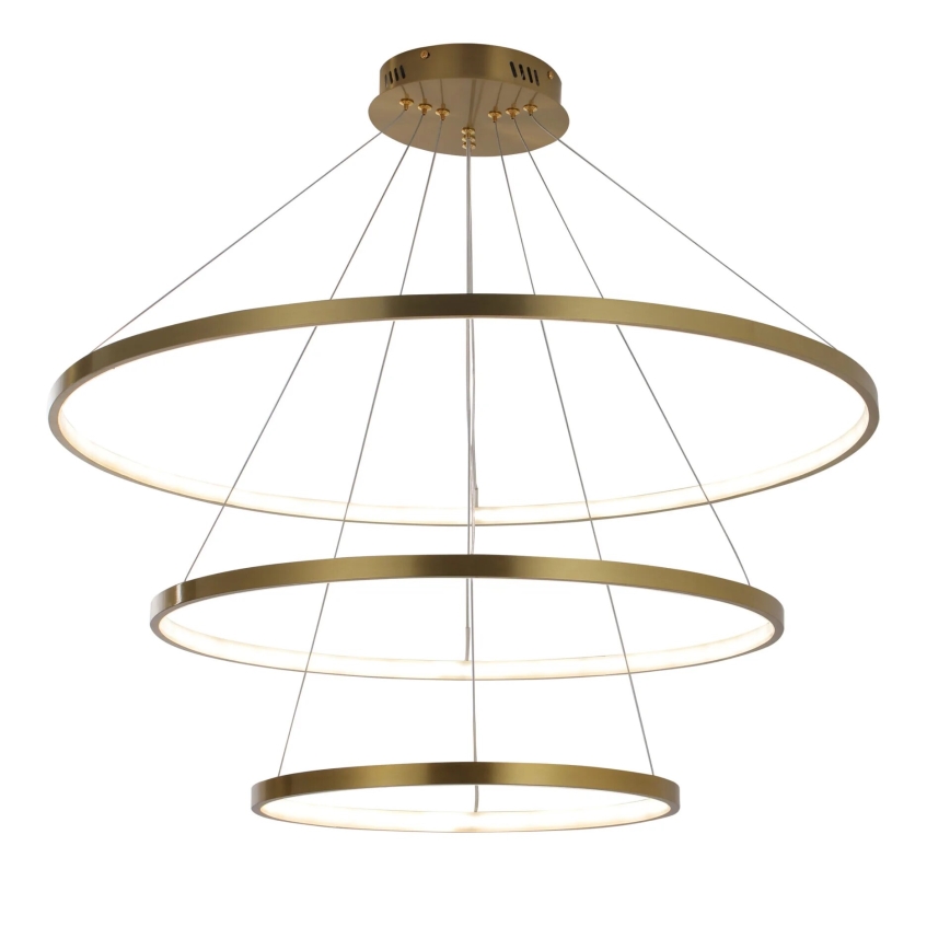 LED ljuskrona med textilsladd LEA LED/60W/230V 4000K diameter 80 cm guld