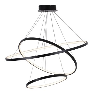 LED ljuskrona med textilsladd LEA LED/60W/230V 4000K diameter 80 cm svart