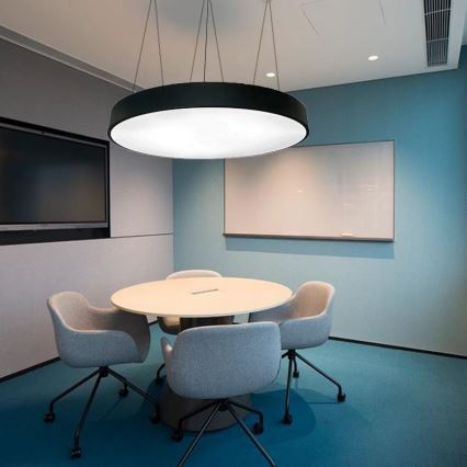 LED ljuskrona med textilsladd LED/100W/230V 4000K diameter 100 cm