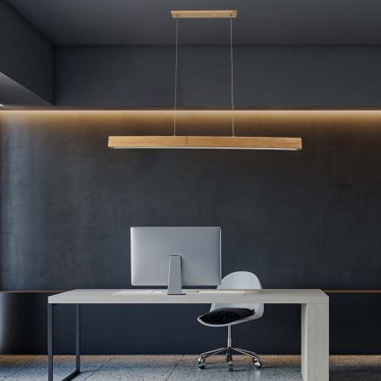 LED ljuskrona med textilsladd LED/12W/230V 4000K brun