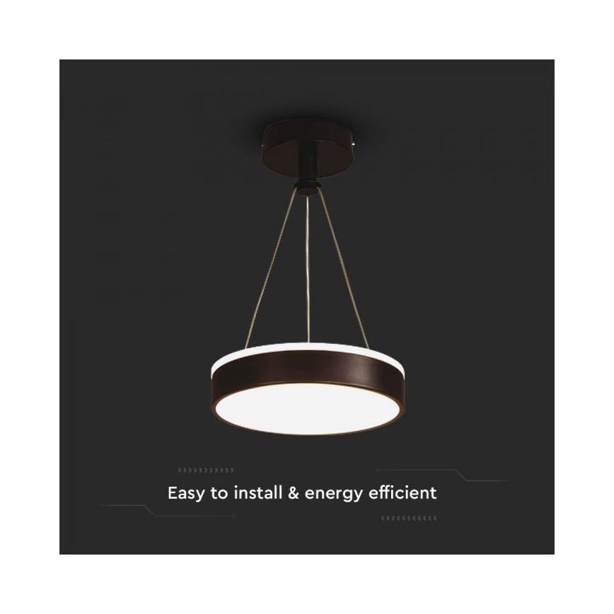 LED ljuskrona med textilsladd LED/12W/230V 4000K svart