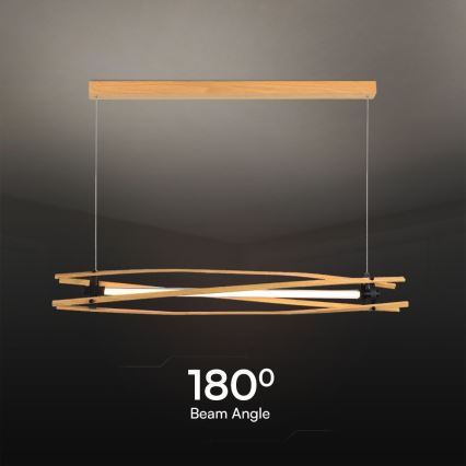 LED ljuskrona med textilsladd LED/15W/230V 3000K brun