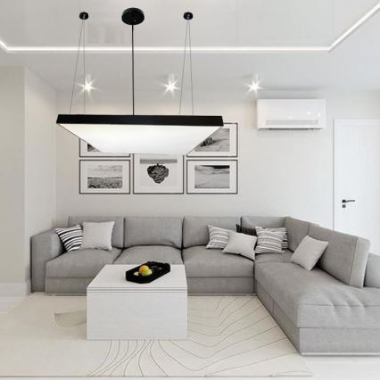 LED ljuskrona med textilsladd LED/170W/230V 4000K 100x100 cm