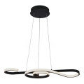 LED ljuskrona med textilsladd LED/18W/230V 3000K svart
