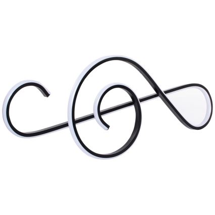 LED ljuskrona med textilsladd LED/18W/230V 3000K svart