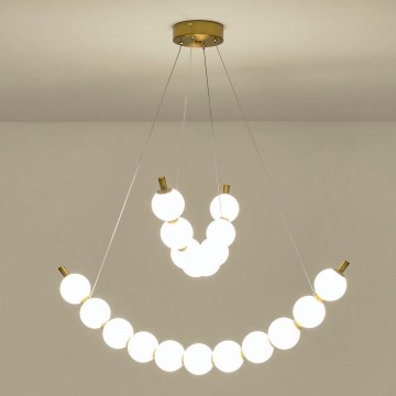 LED ljuskrona med textilsladd LED/19W/230V 3000K