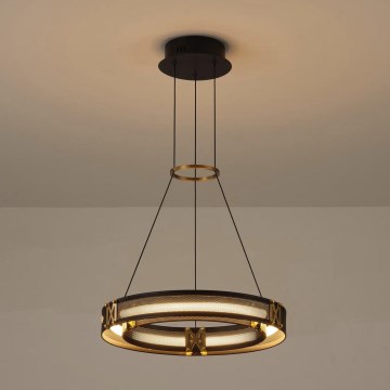 LED ljuskrona med textilsladd LED/21W/230V 3000K 42x120 cm