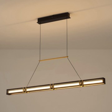 LED ljuskrona med textilsladd LED/21W/230V 3000K 45x120 cm