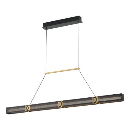 LED ljuskrona med textilsladd LED/21W/230V 3000K 45x120 cm