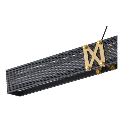 LED ljuskrona med textilsladd LED/21W/230V 3000K 45x120 cm