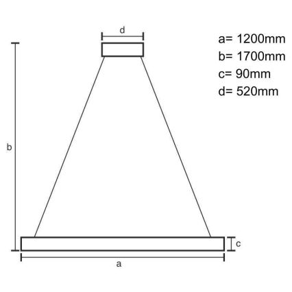 LED ljuskrona med textilsladd LED/22W/230V 4000K 120 cm ask/massivt trä