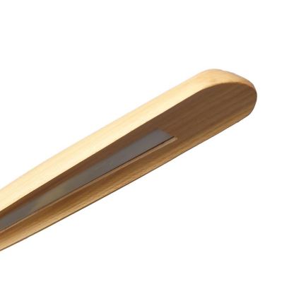 LED ljuskrona med textilsladd LED/22W/230V 4000K 130 cm bok/massivt trä