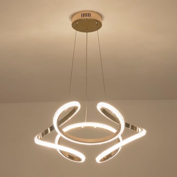 LED ljuskrona med textilsladd LED/24W/230V 3000K 50x120 cm