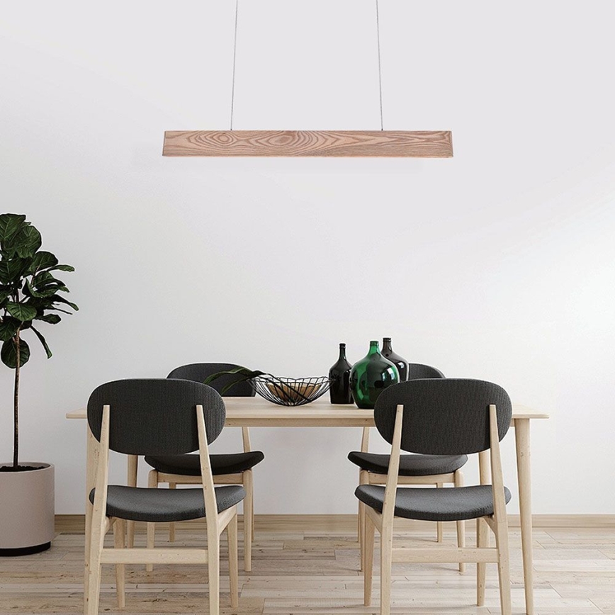 LED ljuskrona med textilsladd LED/24W/230V 3000K brun