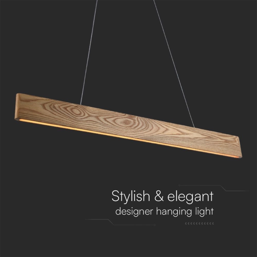 LED ljuskrona med textilsladd LED/24W/230V 3000K brun