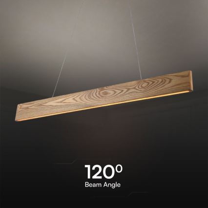 LED ljuskrona med textilsladd LED/24W/230V 3000K brun