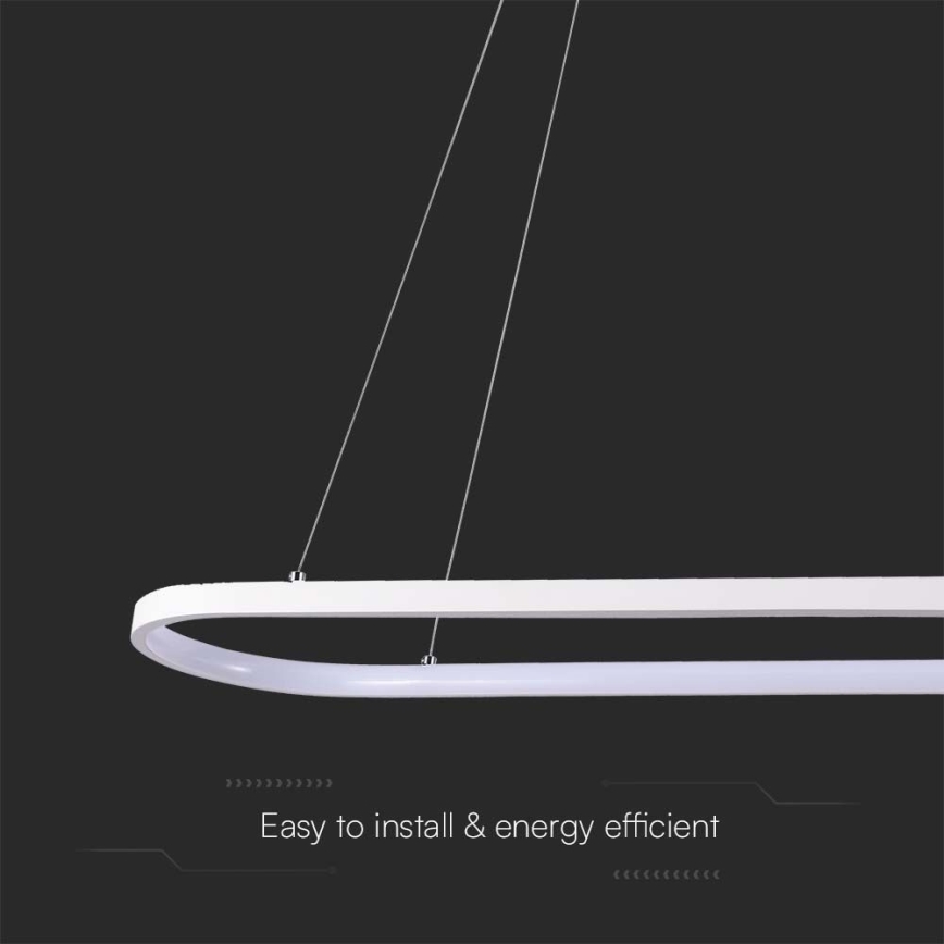 LED ljuskrona med textilsladd LED/24W/230V 3000K vit