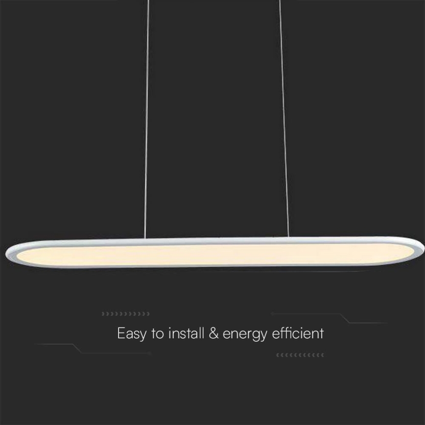 LED ljuskrona med textilsladd LED/24W/230V 4000K vit