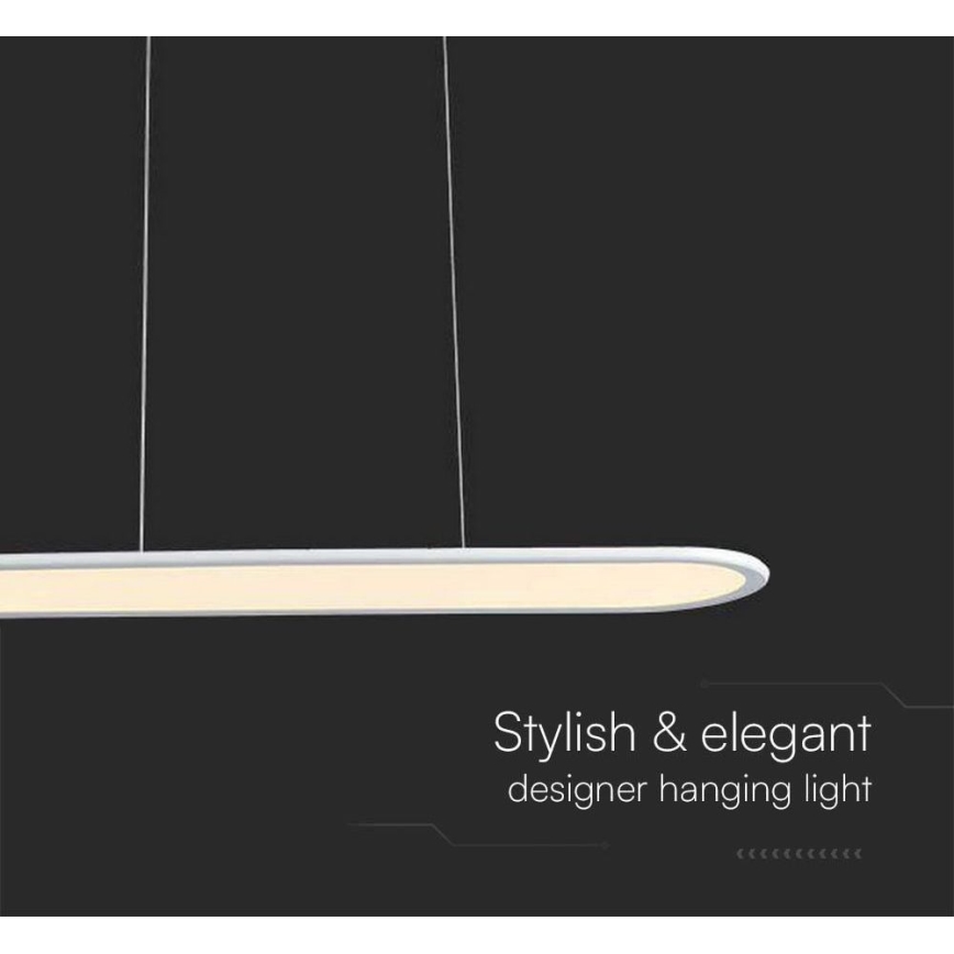 LED ljuskrona med textilsladd LED/24W/230V 4000K vit