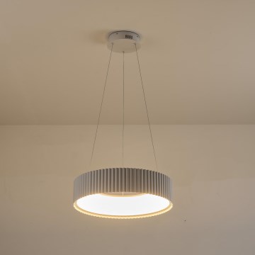LED ljuskrona med textilsladd LED/30W/230V 3000K vit