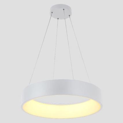 LED ljuskrona med textilsladd LED/30W/230V 4000K diameter 45 cm vit
