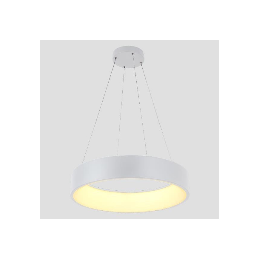 LED ljuskrona med textilsladd LED/30W/230V 4000K diameter 45 cm vit