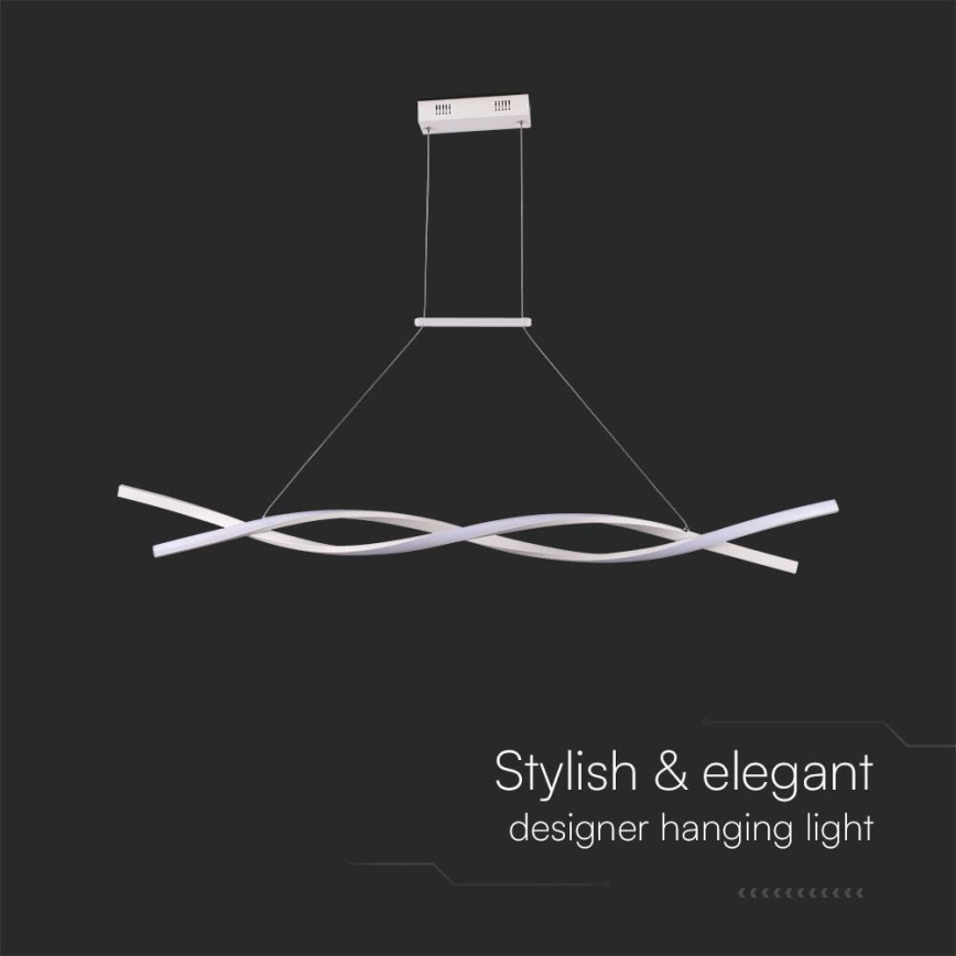 LED ljuskrona med textilsladd LED/30W/230V 4000K vit