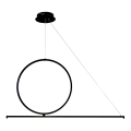 LED ljuskrona med textilsladd LED/32W/230V 3000K svart