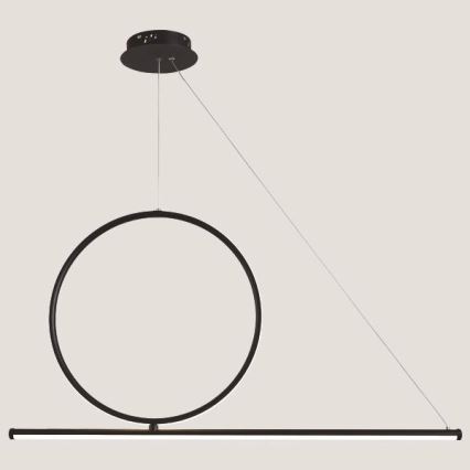 LED ljuskrona med textilsladd LED/32W/230V 3000K svart