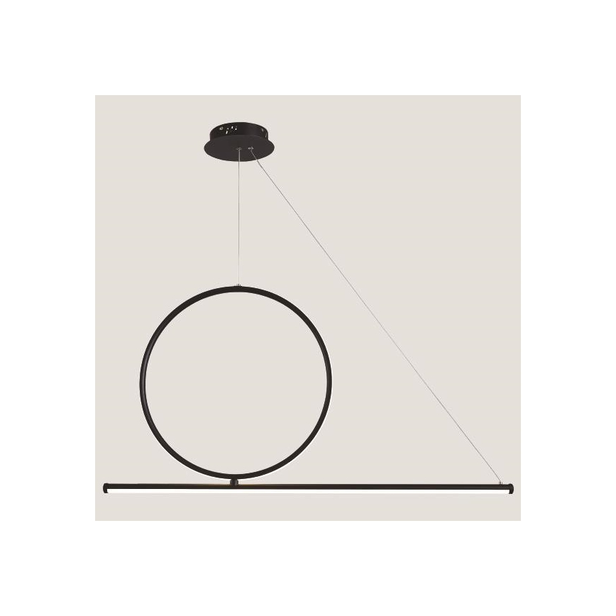 LED ljuskrona med textilsladd LED/32W/230V 3000K svart