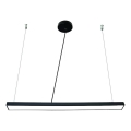 LED ljuskrona med textilsladd LED/32W/230V 4000K diameter 120 cm svart