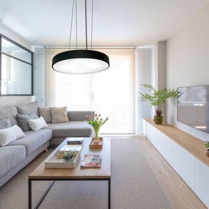 LED ljuskrona med textilsladd LED/35W/230V 4000K diameter 60 cm