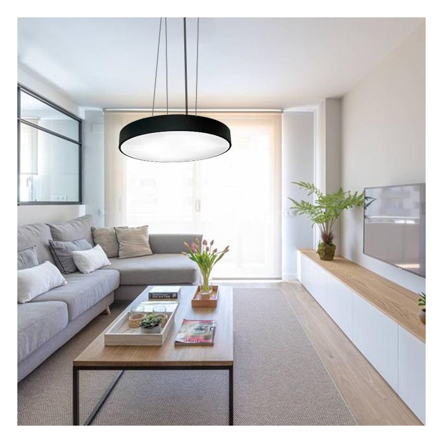 LED ljuskrona med textilsladd LED/35W/230V 4000K diameter 60 cm