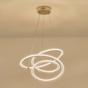 LED ljuskrona med textilsladd LED/38W/230V 3000K 50x50 cm