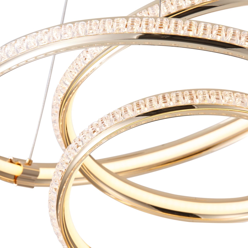 LED ljuskrona med textilsladd LED/38W/230V 3000K 50x50 cm