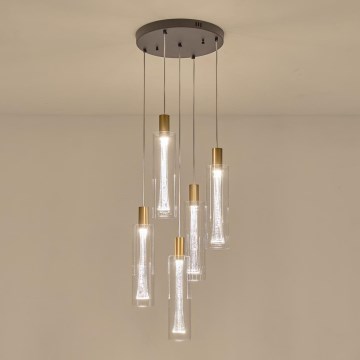 LED ljuskrona med textilsladd LED/38W/230V 3000K