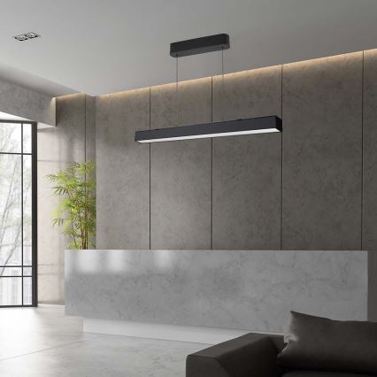 LED ljuskrona med textilsladd LED/40W/230V 3000/4000/6400K svart