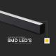 LED ljuskrona med textilsladd LED/40W/230V 3000/4000/6400K svart