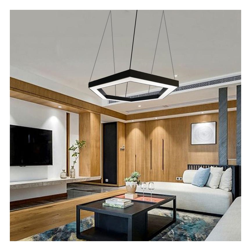 LED ljuskrona med textilsladd LED/50W/230V 4000K diameter 100 cm