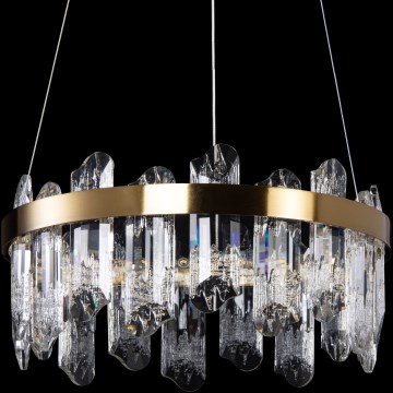 LED ljuskrona med textilsladd LED/50W/230V diameter 40 cm guld