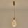 LED ljuskrona med textilsladd LED/6,3W/230V 3000K guld diameter 14 cm