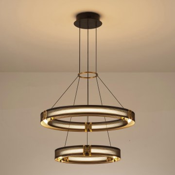 LED ljuskrona med textilsladd LED/62W/230V 3000K 62x120 cm