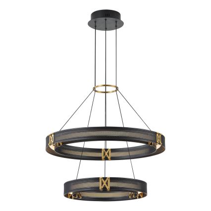 LED ljuskrona med textilsladd LED/62W/230V 3000K 62x120 cm